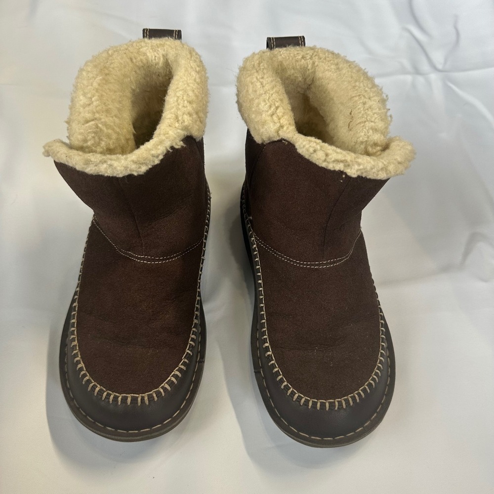 Sorel Anyu Brown Suede Thinsulate Faux Fur Winter Boots NL1471-229 Womens 7